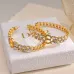 Dior CD Montaigne Crystal-Accented Hoop Earrings #A50092