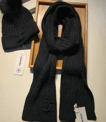 Chanel Wool knitted Scarf and cap #999909620