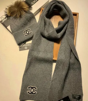 Chanel Wool knitted Scarf and cap #999909622