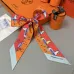 HERMES Scarf Small scarf decorate the bag scarf strap #A48567