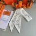HERMES Scarf Small scarf decorate the bag scarf strap #A48571