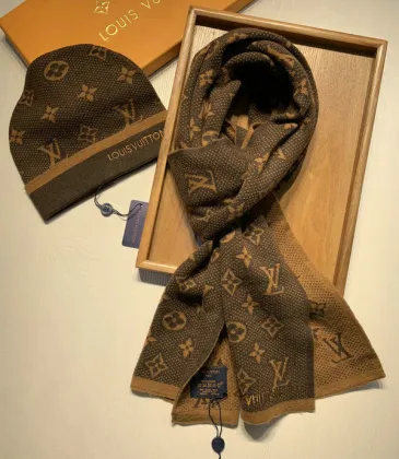 Louis Vuitton Wool knitted Scarf and cap #999909585