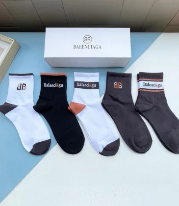 BALENCIAGA  Trendy Letter Striped Crew Socks (Unisex) #A59251