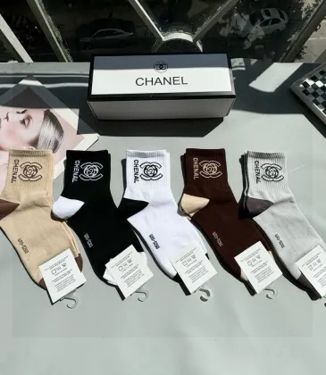 Chanel Trendy Letter Crew  logo Socks  #A59253
