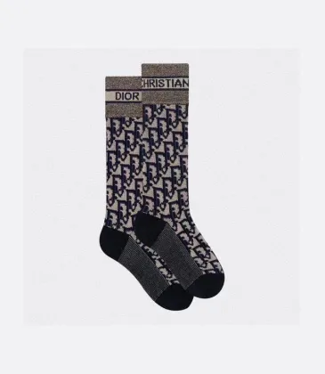 DIOR Monogram Jacquard Calf Socks #A59248