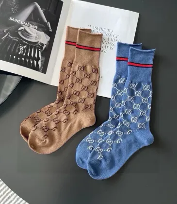 Brand G Monogram Jacquard Calf Socks two colors #A59250