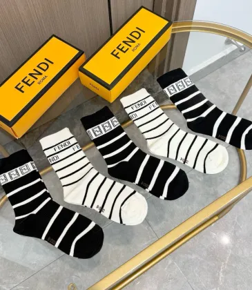 High socks  super classic featuring  double F logo  cotton  breathable and comfortable. #A59246