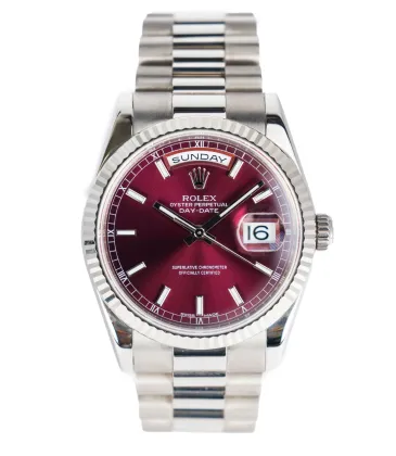 Rlx Day-Date Cherry Baton Dial x Bracelet Strap #A57615