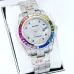 Rolex Stainless Steel Watch with Full Diamond Pave and Colored Sapphires 41mm #A46397