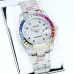 Rolex Stainless Steel Watch with Full Diamond Pave and Colored Sapphires 41mm #A46397