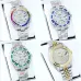 Rolex Stainless Steel Watch with Full Diamond Pave and Colored Sapphires 41mm #A46397