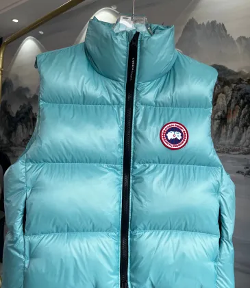 Canada Goose Black logo Cypress Puffer Series Fitted Solid Color Glossy High Neck Sleeveless Windproof Down Jacket #A57852 Canada Goose Black logo Cypress Puffer Series Fitted Solid Color Glossy High Neck Sleeveless Windproof Down Jacket #A57852