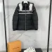 Gucci Black Puffer Jacket With White Stripes Unisex Style #A54548