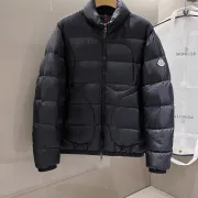 Moncler New Black High - End Puffer Jacket With Stand - Up Collar #A54555