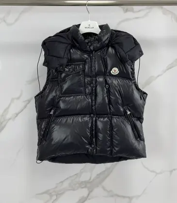 Moncler Pario Women's Black Hooded Down Vest #A54544