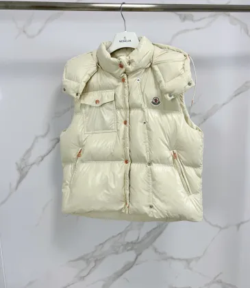 Moncler Pario Women's White Hooded Down Vest #A54546