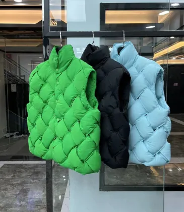 BV Woven Unisex Down Vests Green/Black/Skyblue #999930816