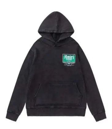 AMIRI Black Hoodie With Vintage Amiri Lounge Graphic And Hooded Design #A54434