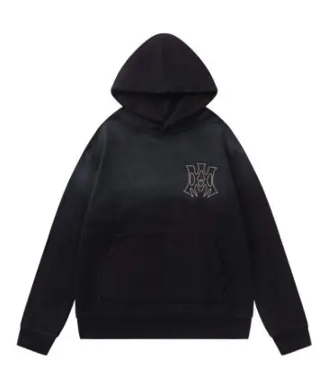 Amiri Black Hoodie With Embellished AMIRI HOLLYWOOD And Logo Design #A54432