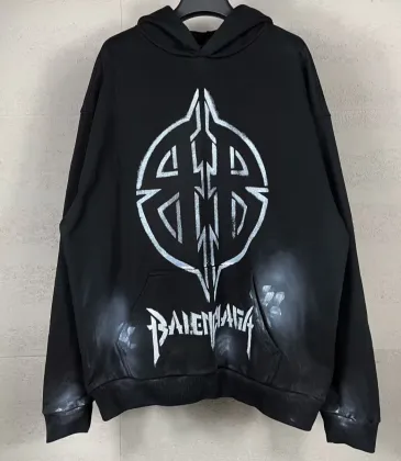 Balenciaga Metal BB cotton fleece hoodie in black #A58182