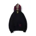 Bape Pink green tooth print double hoodie #99117334