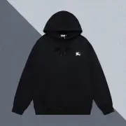 Burberry Black Hoodie With Iconic Equestrian Knight Logo And Classic Hooded Silhouette #A54430