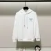 Chic Christian Dior Inspired White Hoodie with Elegant Embroidery #A54442