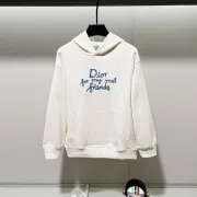 Stylish Dior - Inspired Cream Hoodie with Unique Slogan Print #A54443