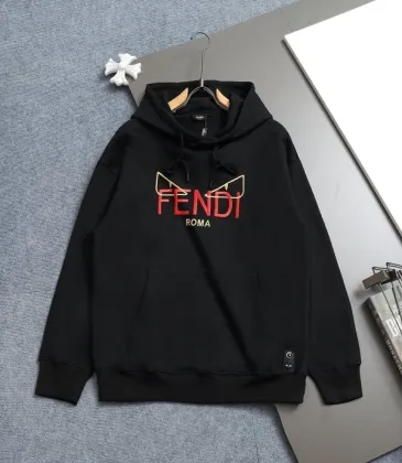Fendi Hoodies for MEN Black/White 420g #A54507