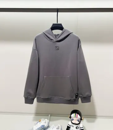 Fendi Hoodies for MEN Black/White/Gray 420g #A54509