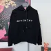 Givenchy Black Distressed Hoodie with Bold Logo and Front Pocket #A54605