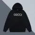 Gucci Black Hoodie With Bold Embroidered Logo And Timeless Hooded Design #A54429