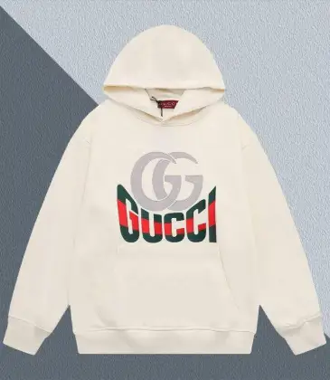 Brand G Cream Hoodie With Iconic Double G And Brand Logo Embroidered Design #A54427