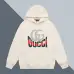 Gucci Cream Hoodie With Iconic Double G And Brand Logo Embroidered Design #A54427