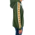 Gucci mens green side-sleeve GG logo hoodie #A33634