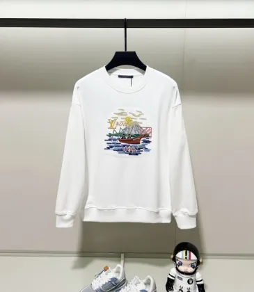 Louis Vuitton Hoodies for MEN Black/White/Gray 420g #A54515