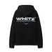 Off - White White Hoodie With Bold Back Text And Brand Story Print #A54453