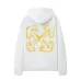 Stylish Off - White White Hoodie with Eye - Catching Yellow Logo Embellishment #A54448