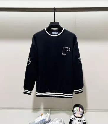 Prada Hoodies for MEN Black/White 420g #A54513