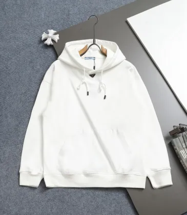 Prada Hoodies for MEN Black/White 450g #A54512