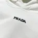 Stylish Prada White/Black Hoodie With Classic Logo Design #A54439