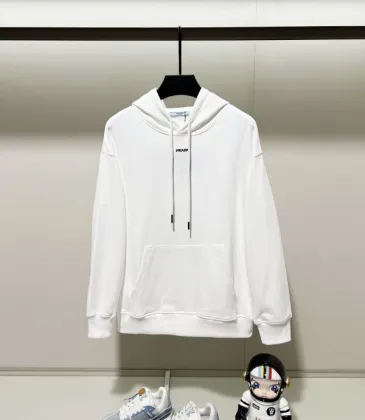 Stylish Prada White/Black Hoodie With Classic Logo Design #A54439