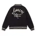 Amiri Navy Blue Varsity Jacket With Embroidered Logo And Striped Details #A54437