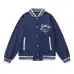 Amiri Navy Blue Varsity Jacket With Embroidered Logo And Striped Details #A54437
