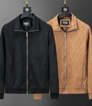 Fendi Jackets for men Black/Brown #A54704