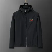 Fendi Men's Hooded Windbreaker Jacket with Embroidered Logo #A54234
