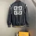Givenchy Black Leather Bomber Jacket with Iconic White Logo Detailing #A54606