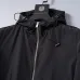 Hugo Boss Men's Hooded Windbreaker Jacket Black Lightweight Outerwear #A54302