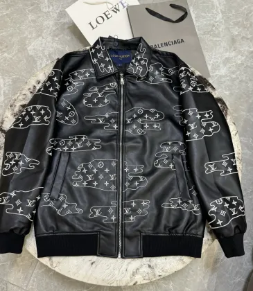 Louis Vuitton Leather Jacket for Men #A57054
