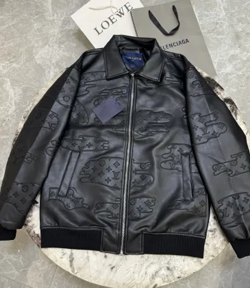Louis Vuitton Leather Jacket for Men #A57055